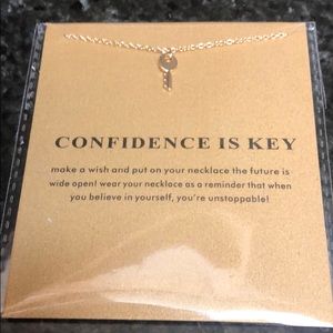 Confidence is key necklace. Great for gifting!